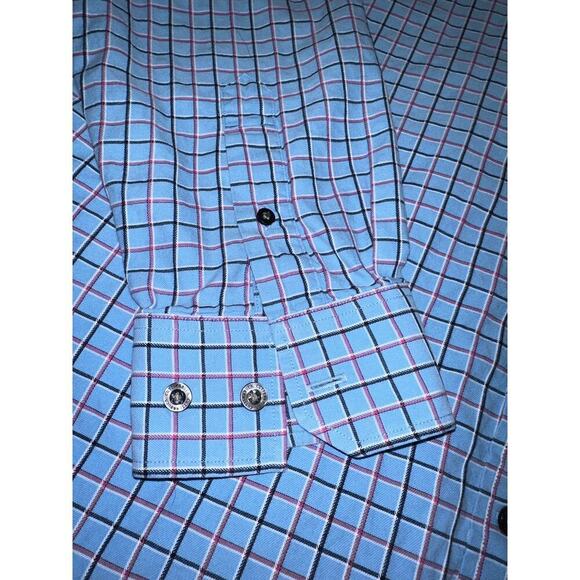 Cutter & Buck Men’s Shirt Button Down Long Sleeve Blue Plaid Large Casual preppy - Picture 3 of 7